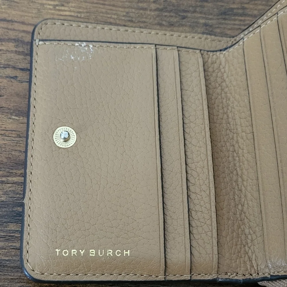 Tory Burch Bifold Britten Leather Wallet